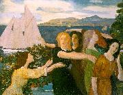 Arthur Bowen Davies Across the Harbor oil painting